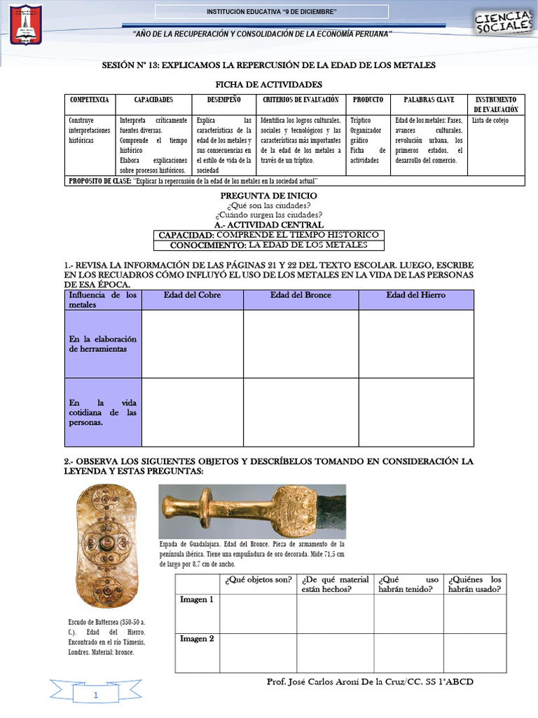 Repercusiones de la Edad de los Metales | PDF | Rieles | Edad de Bronce