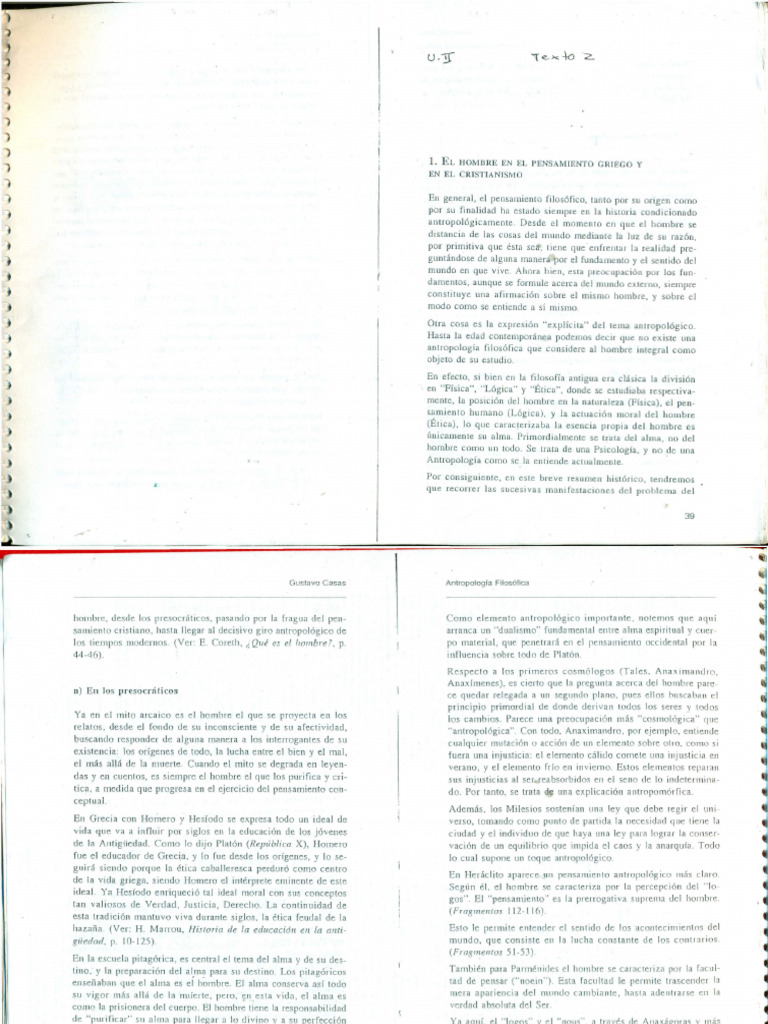 Antropología en el Pensamiento Griego | PDF | Edipo | Platón