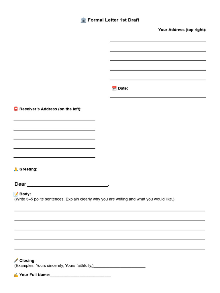 Formal Letter Writing Guide | PDF