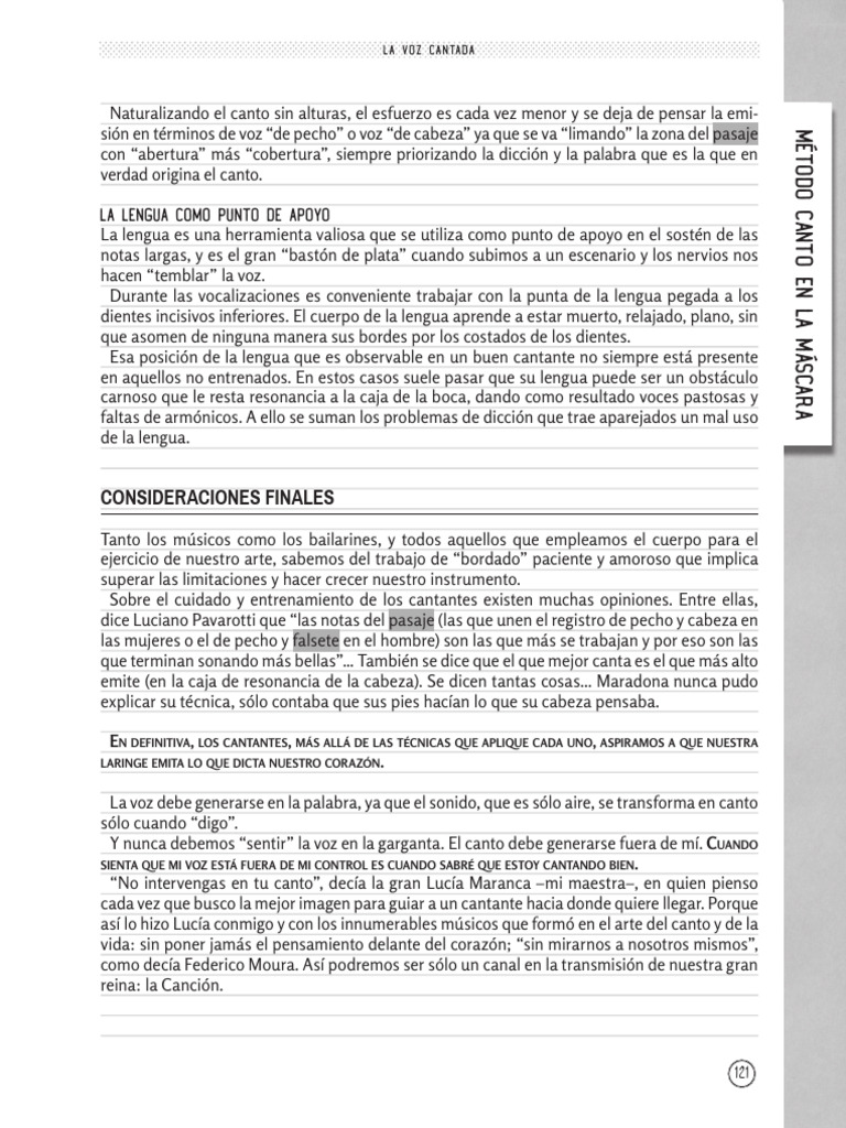 Técnicas de Canto y Uso de la Lengua | PDF | Canto
