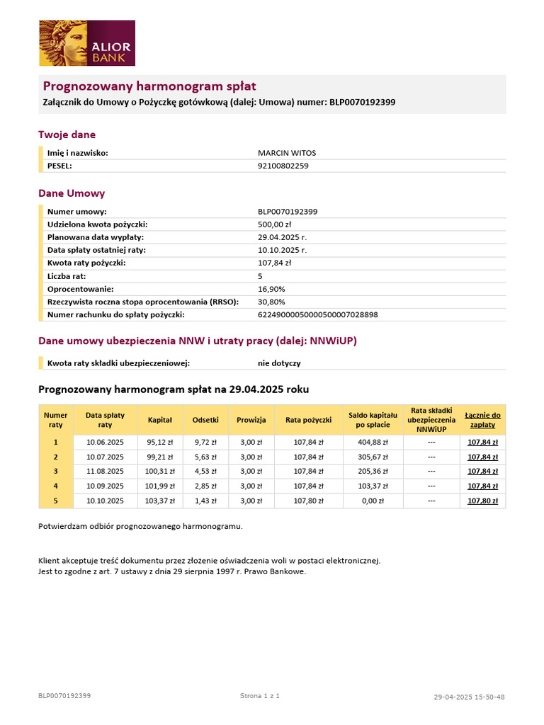 Harmonogram | PDF