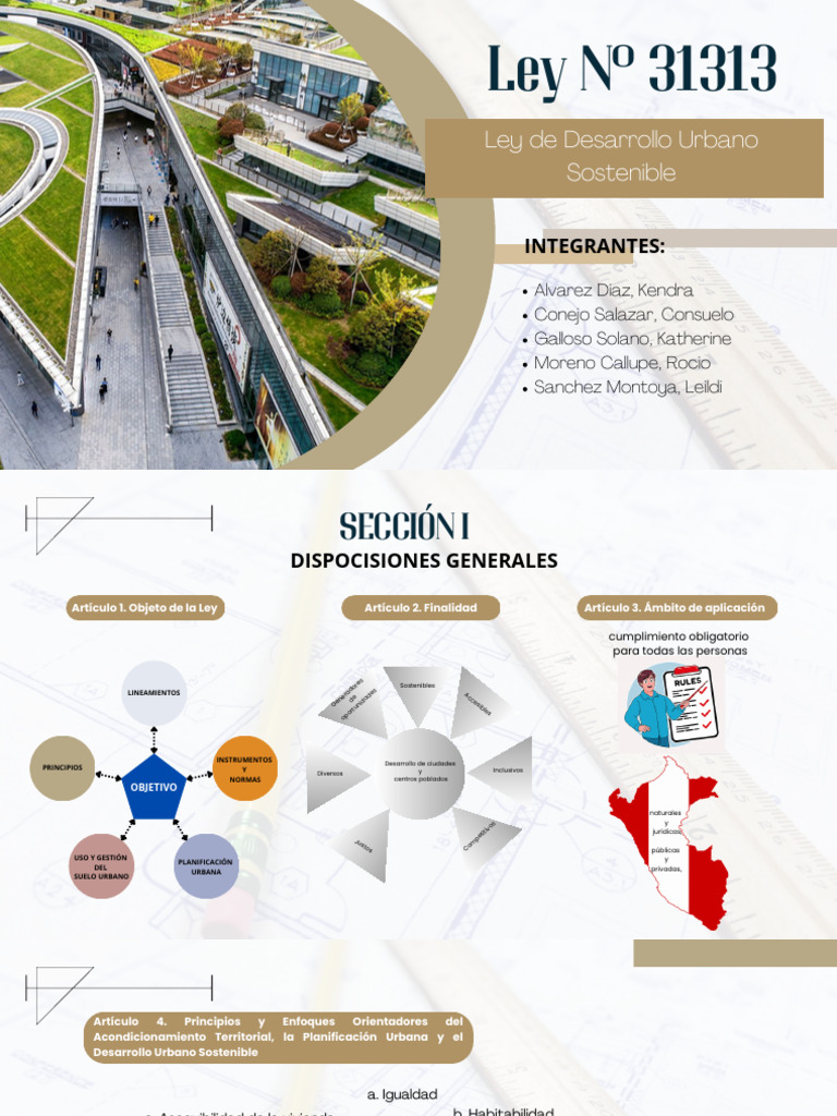Ley 31313: Desarrollo Urbano Sostenible | PDF | Planificación urbana ...
