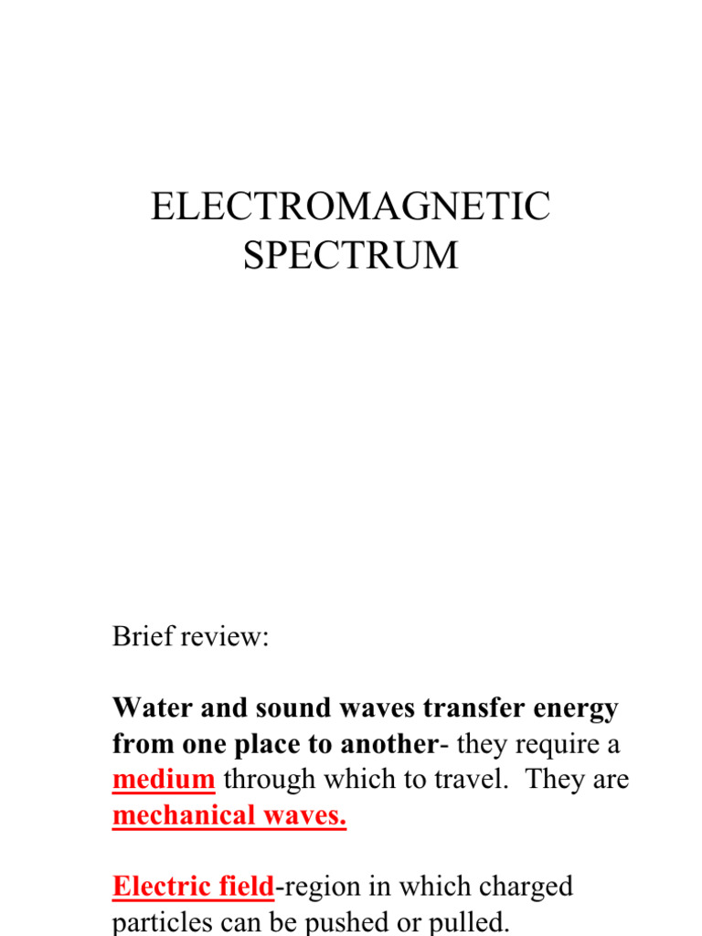 Electromagnetic Spectrum | PDF | Electromagnetic Radiation | Waves