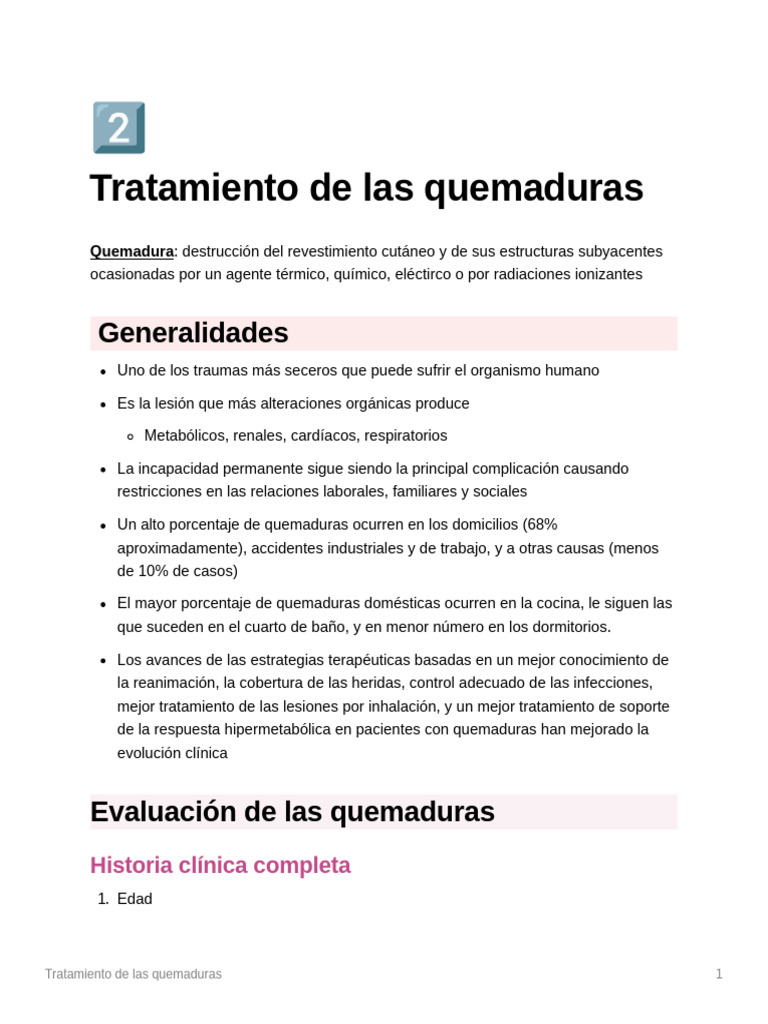 Guía Completa sobre Tratamiento de Quemaduras | PDF | Quemar | Herida