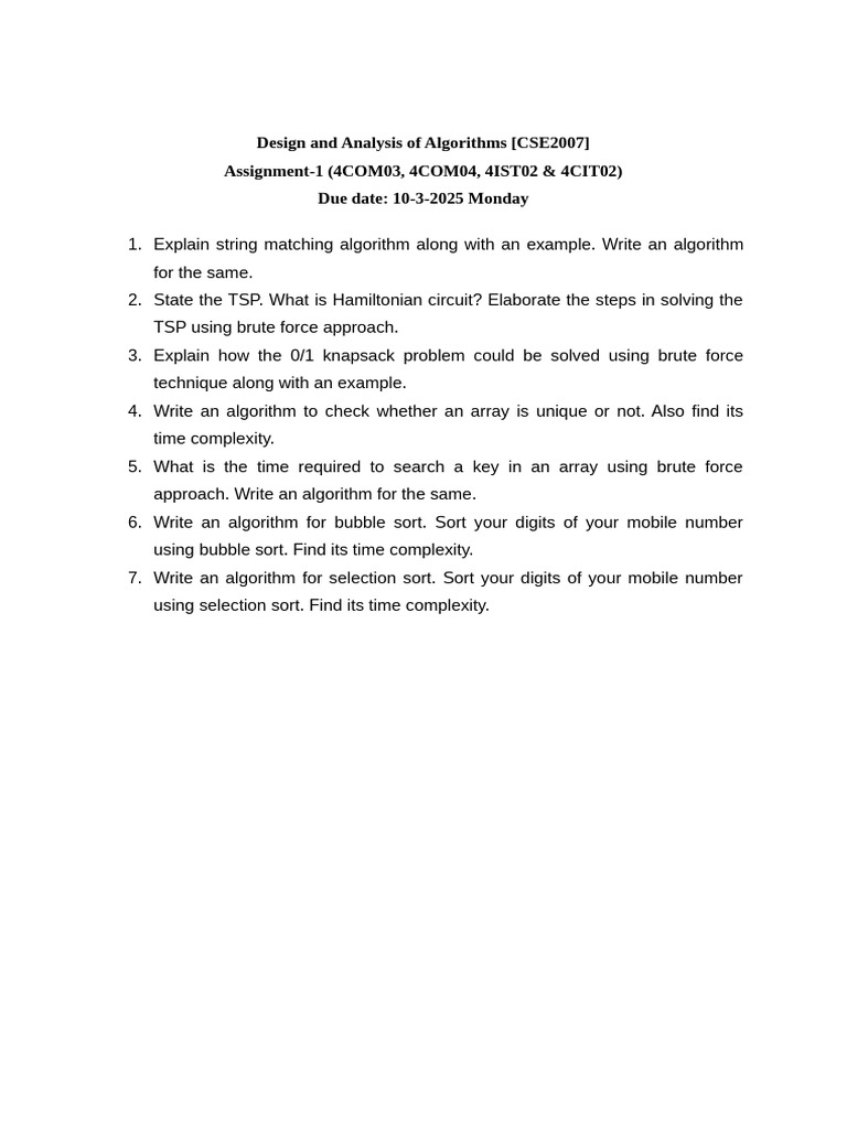 Assignment 1 | PDF