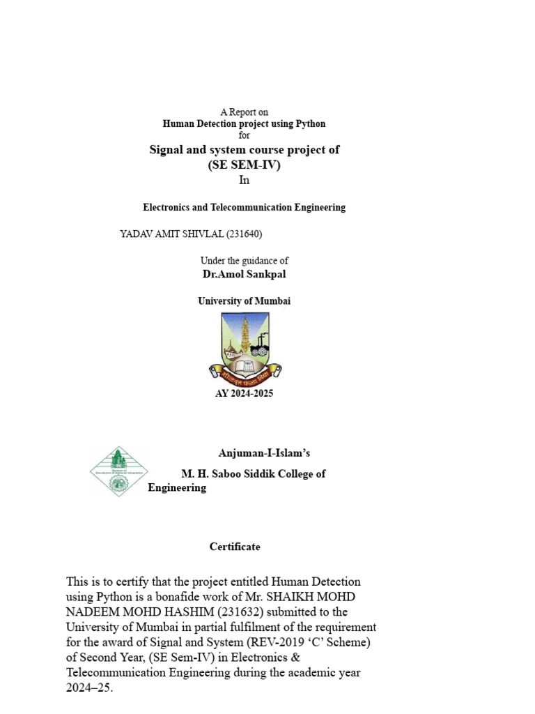 Real-Time Human Detection with Python | PDF | Deep Learning | Computer ...