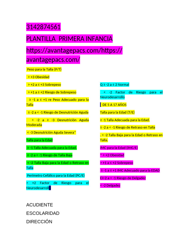 Certificado de Crecimiento Infantil y Salud PDF Obesidad Desnutrición