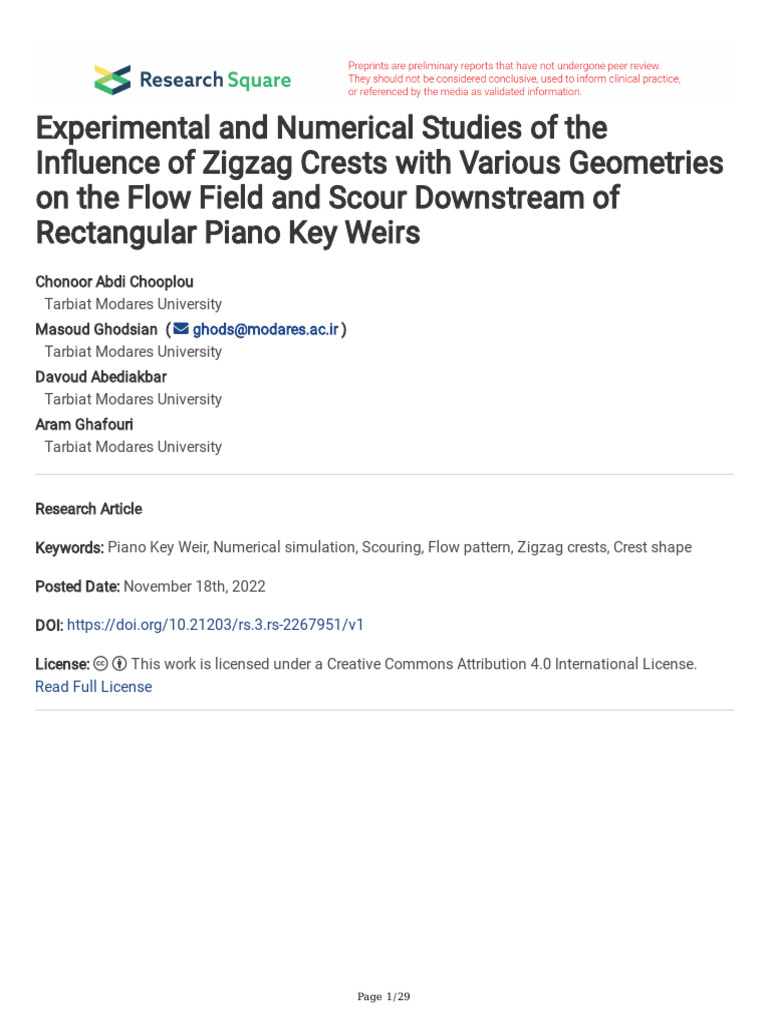 Experimental and Numerical Studies of The Influenc | PDF | Continuum ...