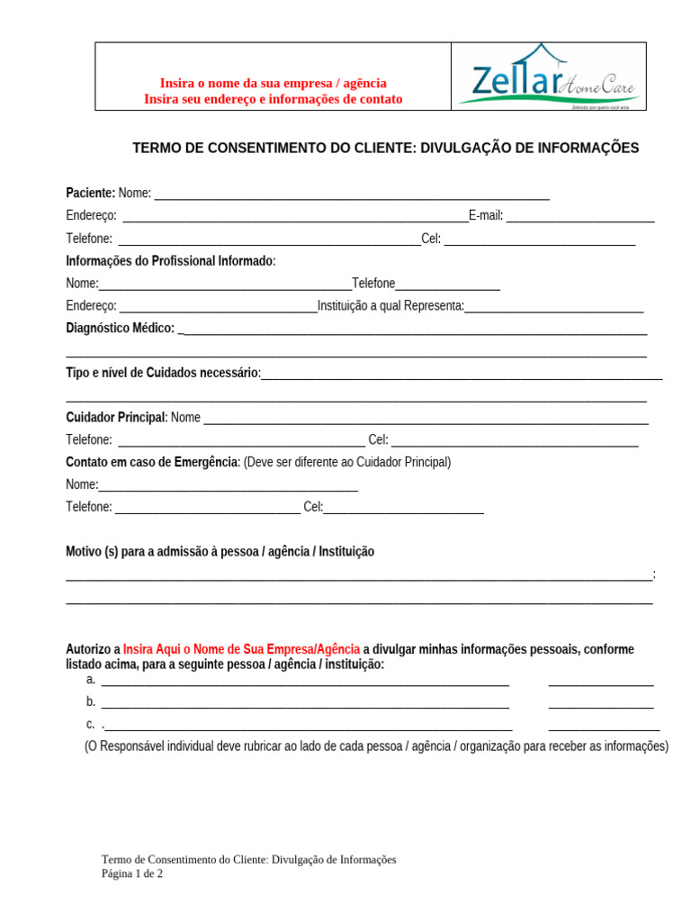 Termo de Consentimento para Divulgação | PDF | Consentimento Livre e ...