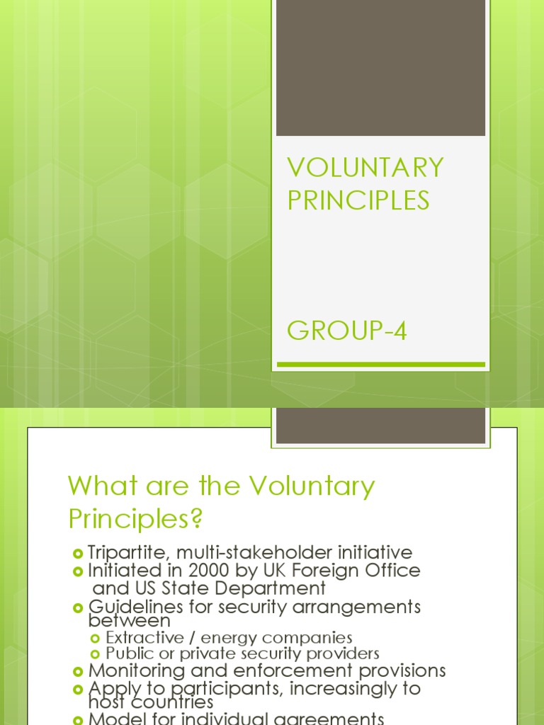 Voluntary Principles for Security and Human Rights | PDF | Human Rights ...