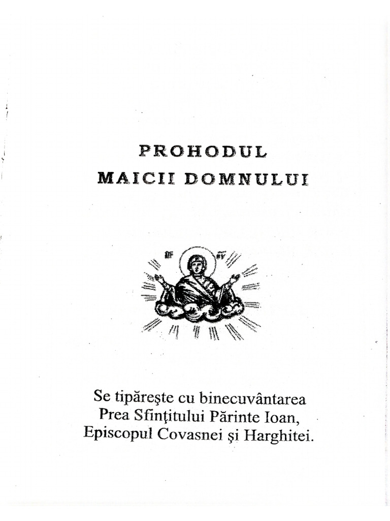 Prohodul Maicii Domnului | PDF