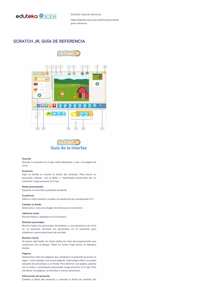 ScratchJr - Guía de Referencia | PDF