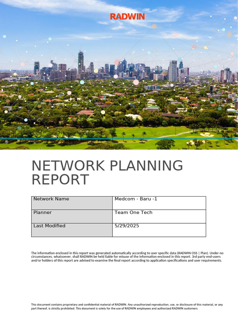 Medcom Baru-1 Network Planning Report | PDF | Electromagnetic Spectrum ...
