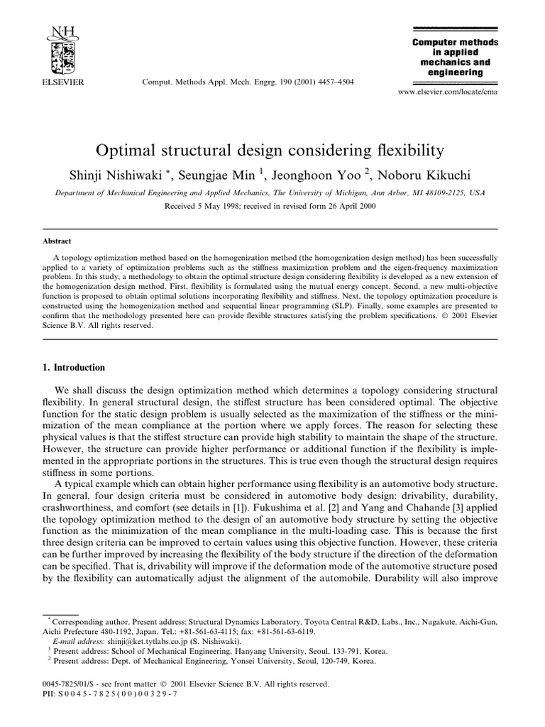 1 s2.0 S0045782500003297 Main | PDF | Mathematical Optimization ...