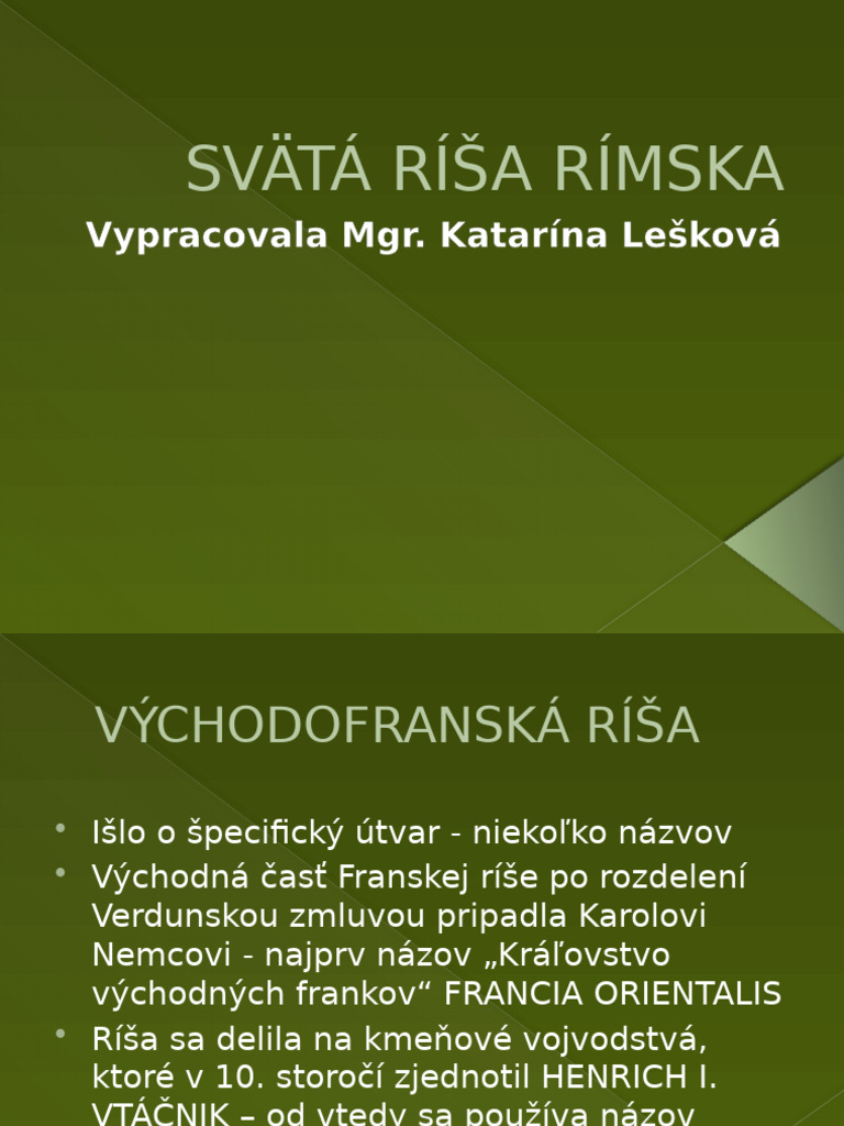 14 Svatá Ríša Rímska | PDF