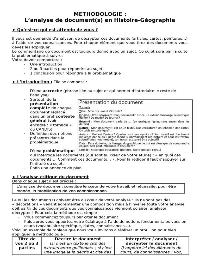 Méthodologie d'analyse de documents historiques | PDF