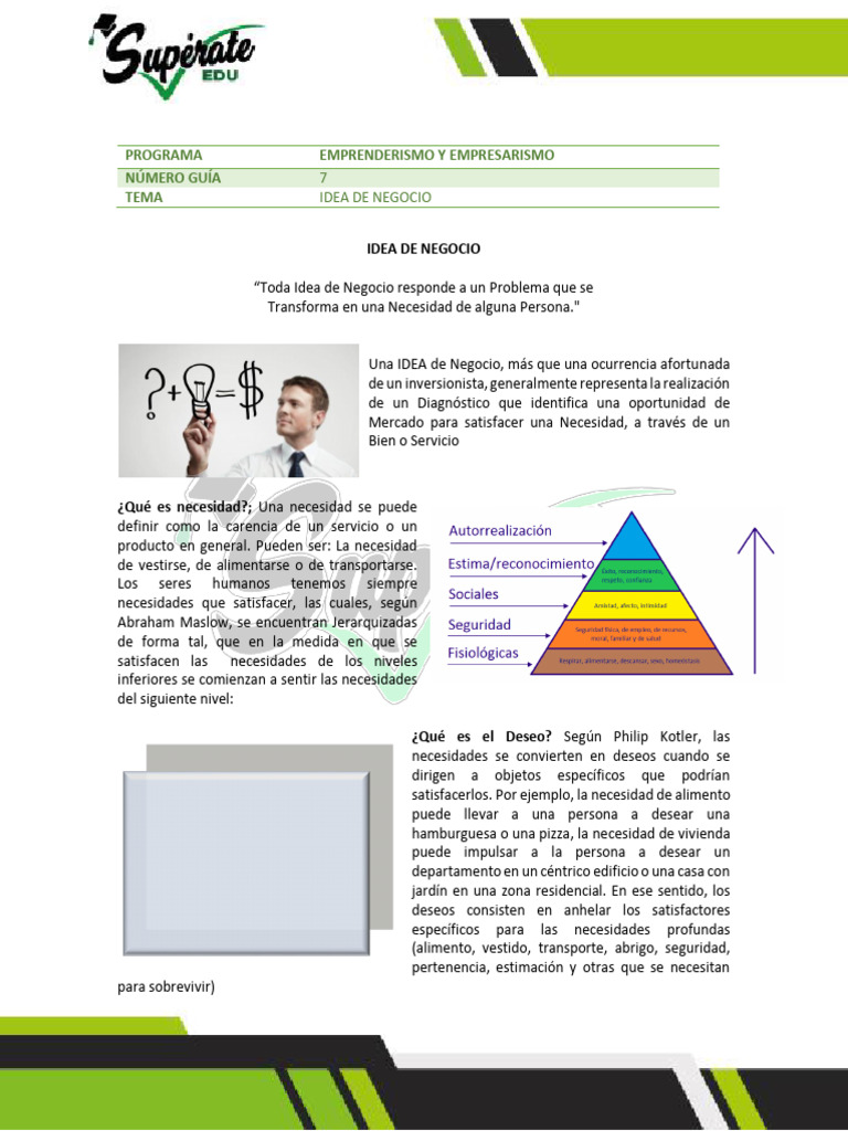 Generación de Ideas de Negocio Efectivas | PDF | Iniciativa empresarial ...
