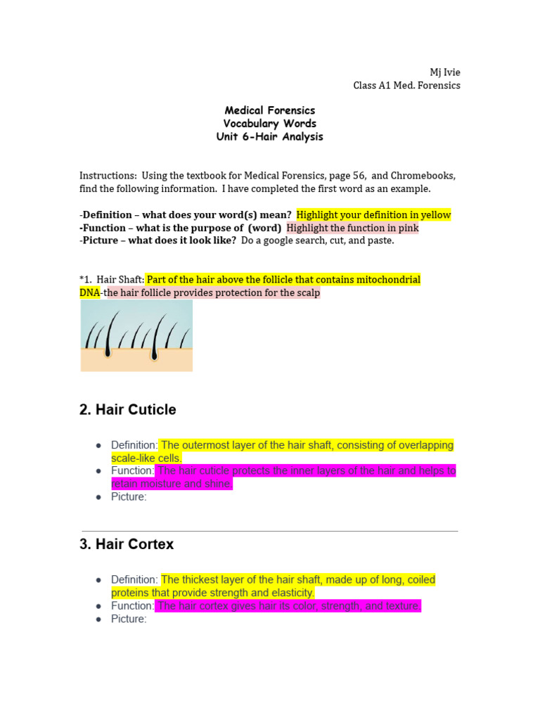 Hair Analysis Terms in Forensics | PDF | Mitochondrial Dna | Hair