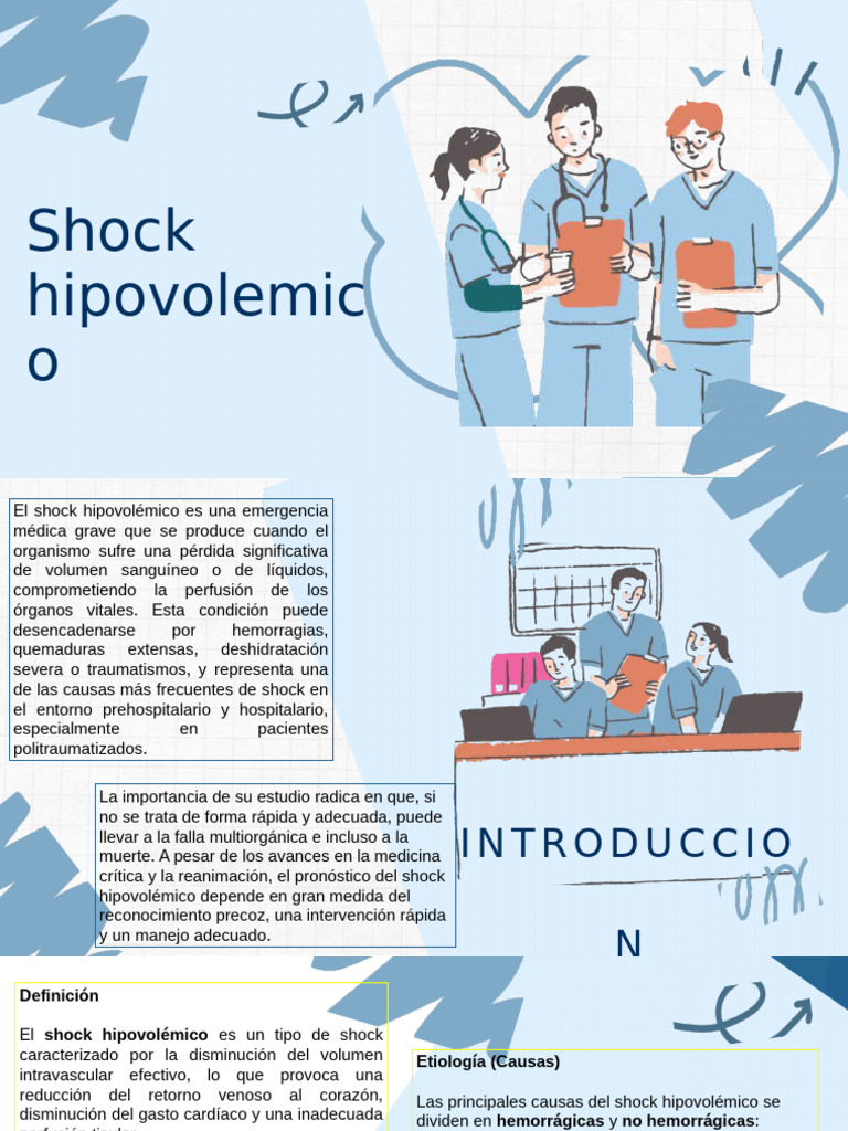 Shock Hipovolémico: Causas y Tratamiento | PDF | Especialidades Medicas ...
