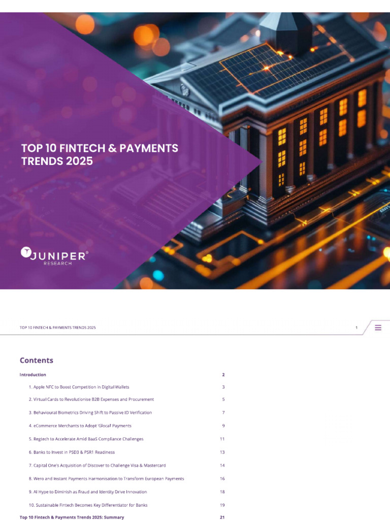 Top 10 Fintech Trends For 2025 | PDF