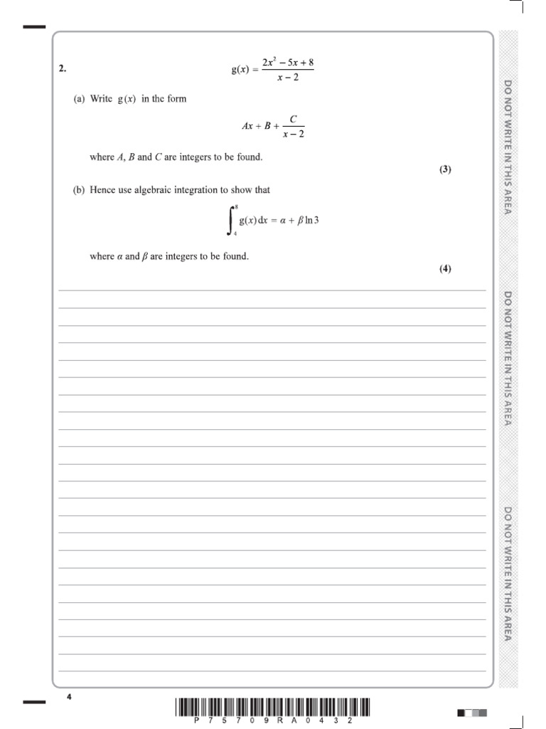 GCE Edexcel Maths Past Paper Questions | PDF | Equations | Function ...