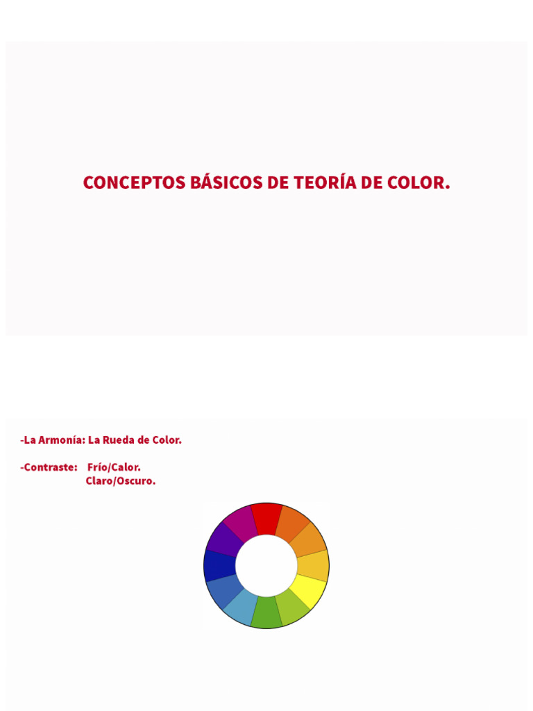 Conceptos Básicos de Teoría Del Color | PDF