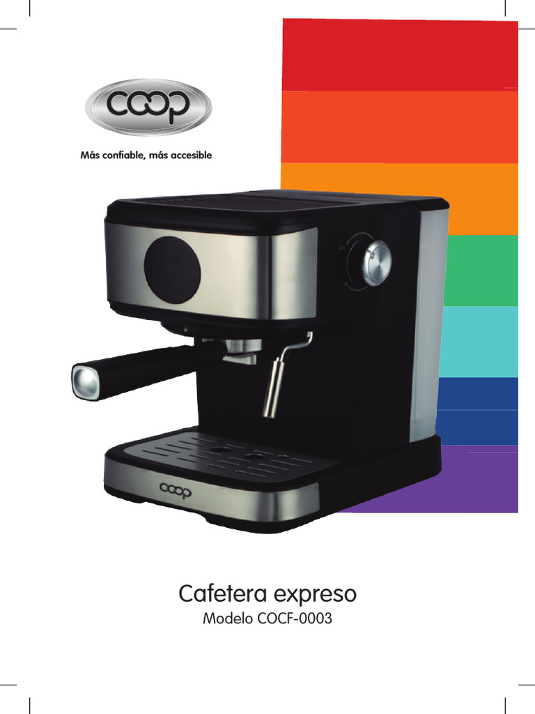Manual de Cafetera Expreso Coop | PDF | café | Agua