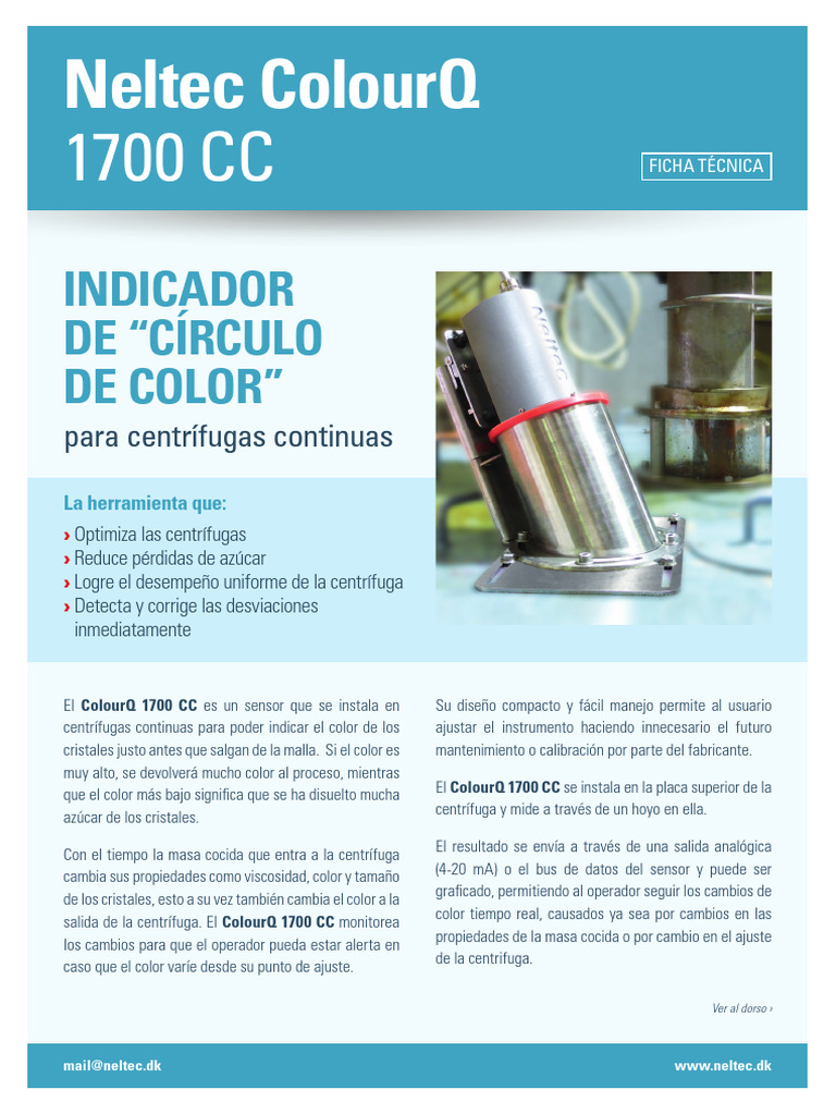 ColourQ 1700 CC - Version 202209 - Spanish | PDF | Sensor