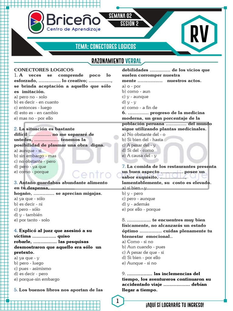 RV EXT S3 S1 Conectores Lógicos | PDF