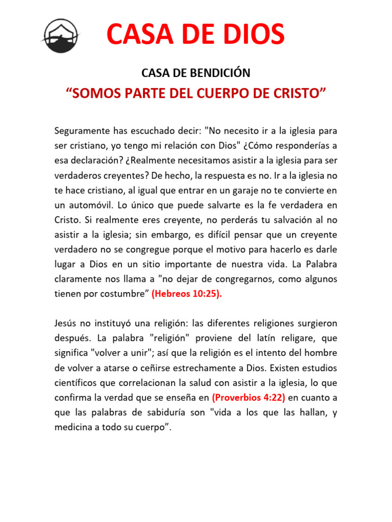4 Somos Parte Del Cuerpo de Cristo Sem 4 | PDF | Cristo (título ...