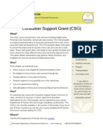 Consumer Support Grant