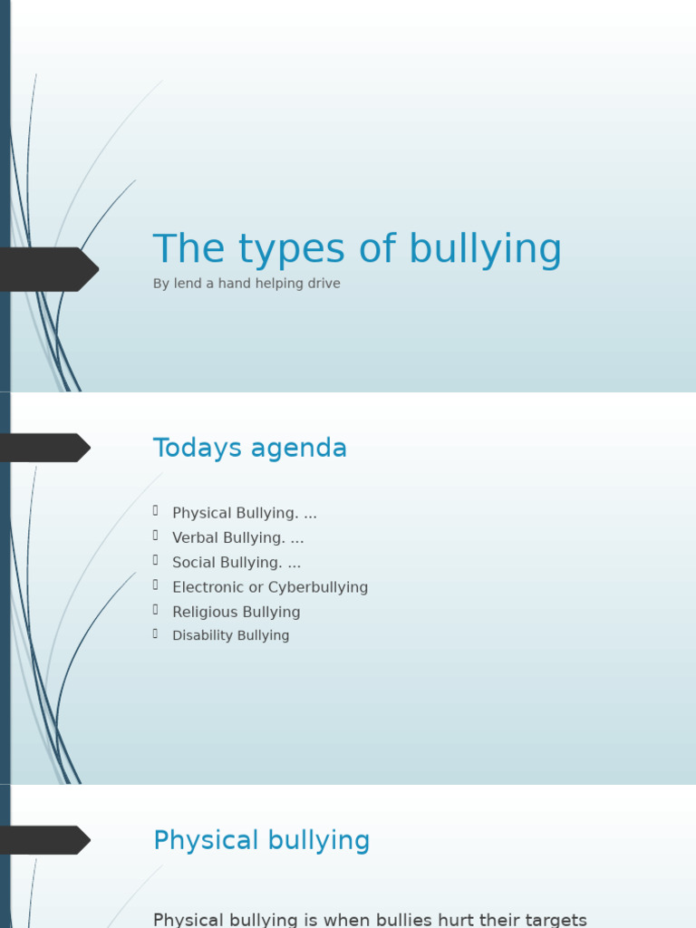 Types of Bullying Explained | PDF | Bullying | Cyberbullying