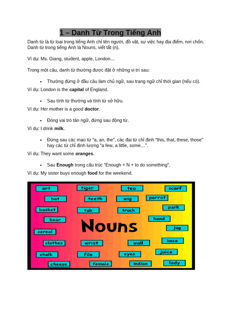 Các Loại Từ (Engbreaking) | PDF