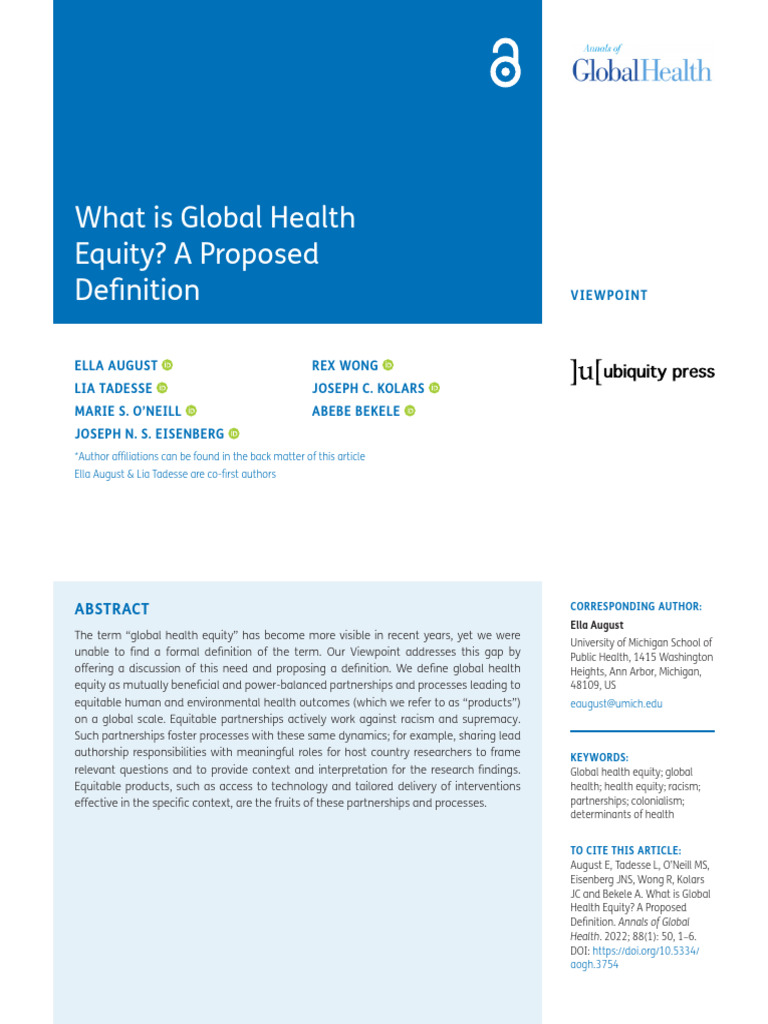 3754 15649 2 PB | PDF | Global Health | Health Equity