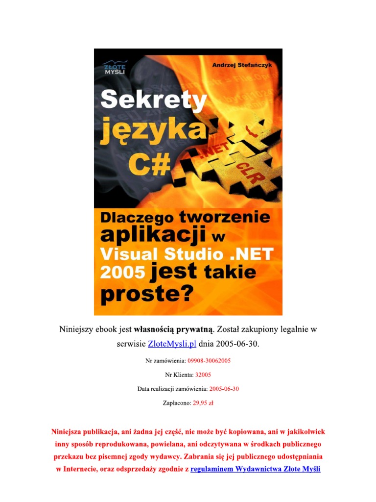 Sekrety Jezyka C-Sharp | PDF