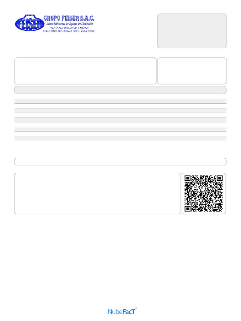 Boleta de Venta Electrónica Feiser S.A.C. | PDF