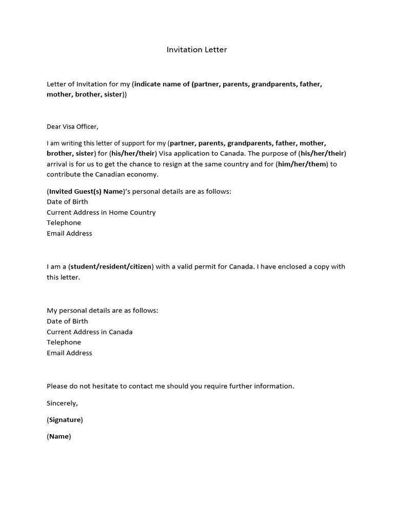 Invitation Letter Template | PDF