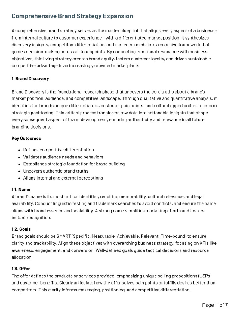 Comprehensive Brand Strategy Guide | PDF | Brand | Logos