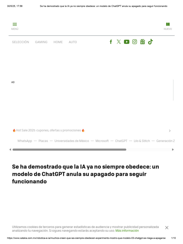Se Ha Demostrado Que La IA Ya No Siempre Obedece - Un Modelo de ChatGPT ...
