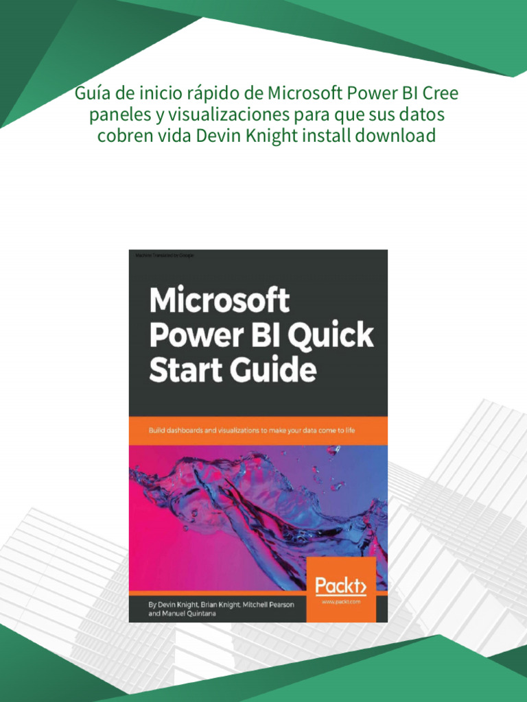 Guía de Inicio Rápido de Microsoft Power BI Cree Paneles y ...