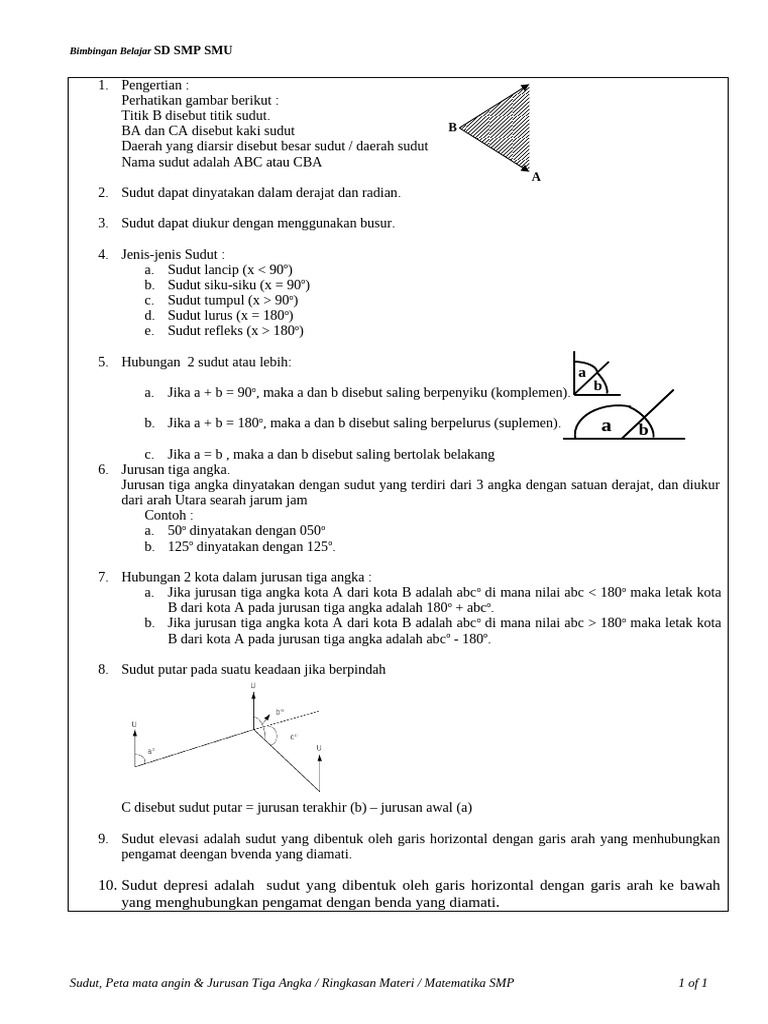 Jurusan Tiga Angka dalam Sudut | PDF
