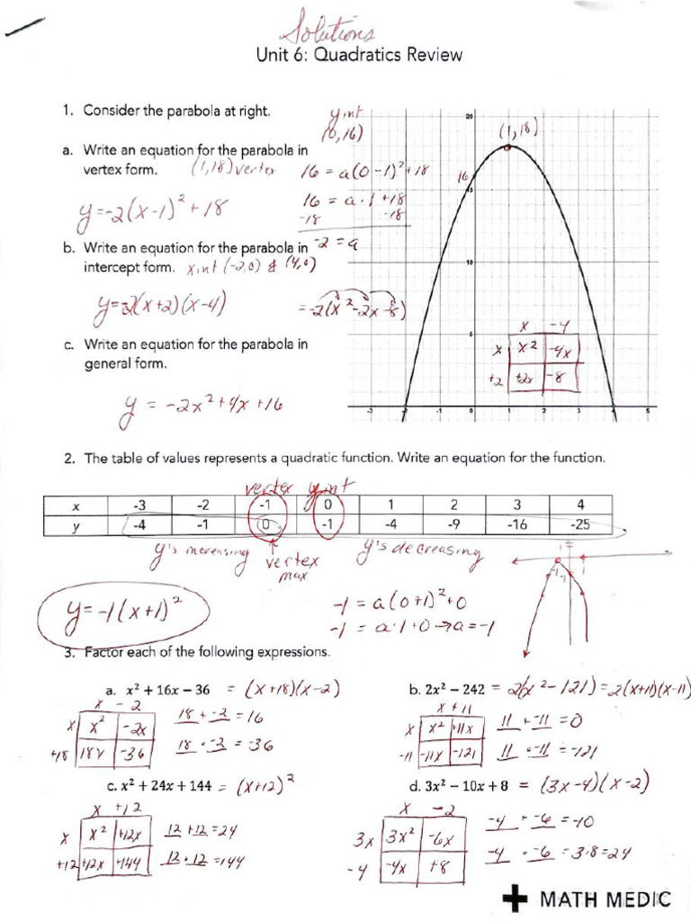 A2 MM U6 Review Solutions | PDF