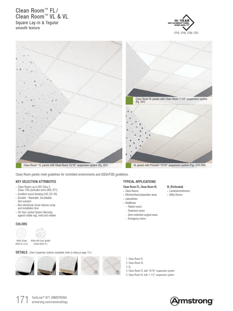 Ficha Cielo - Clean - Room - VL | PDF | Building Engineering