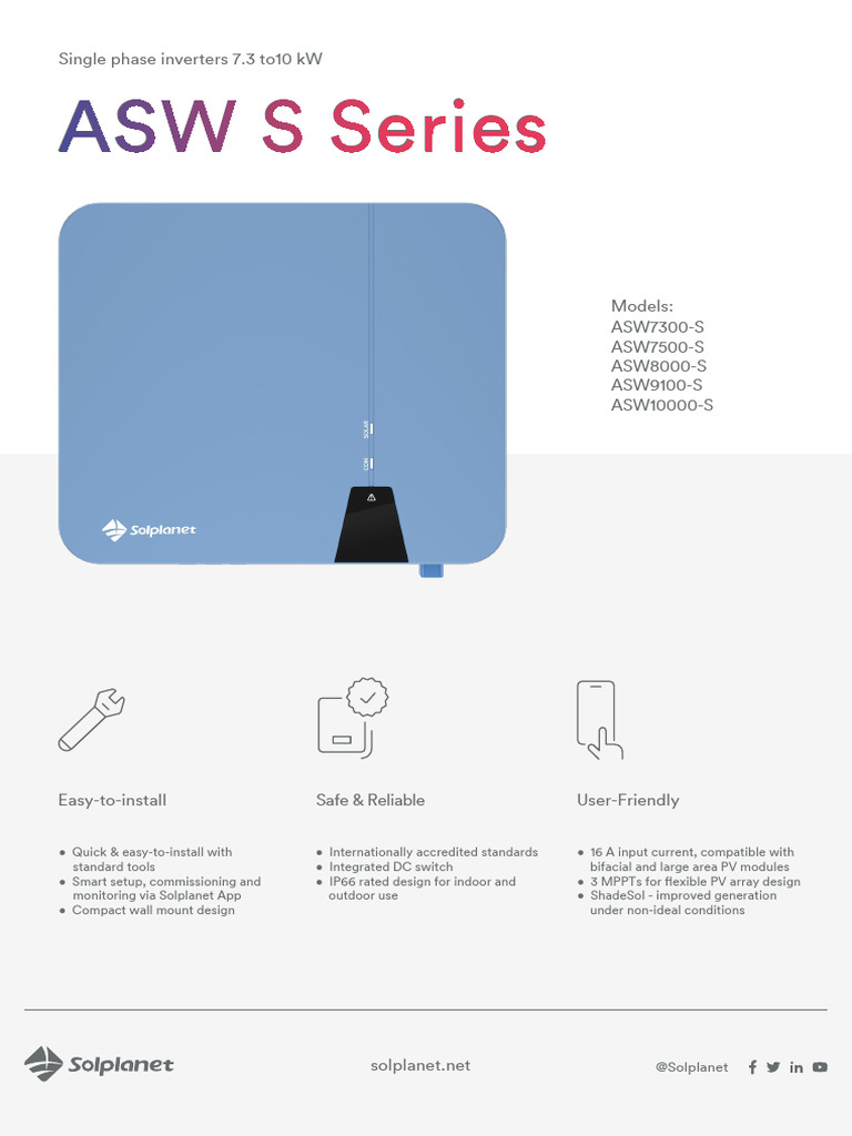 ASW S Series Inverter Overview | PDF | Alternating Current | Power Inverter