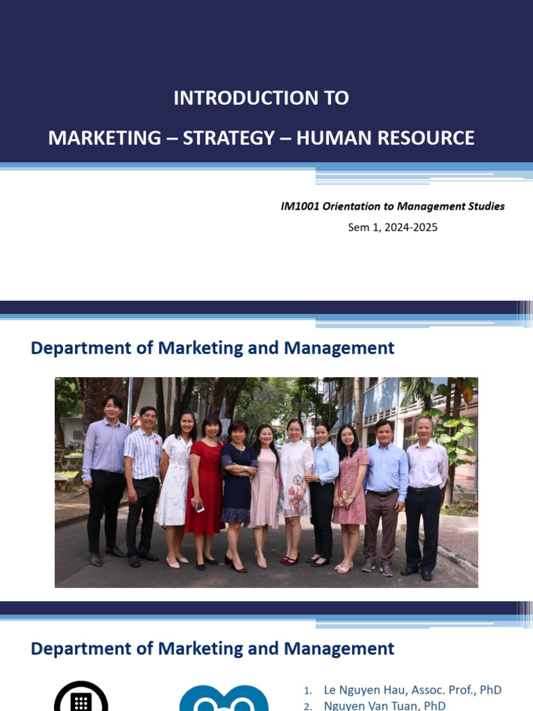 Marketing and Management Course Overview | PDF | Human Resource ...