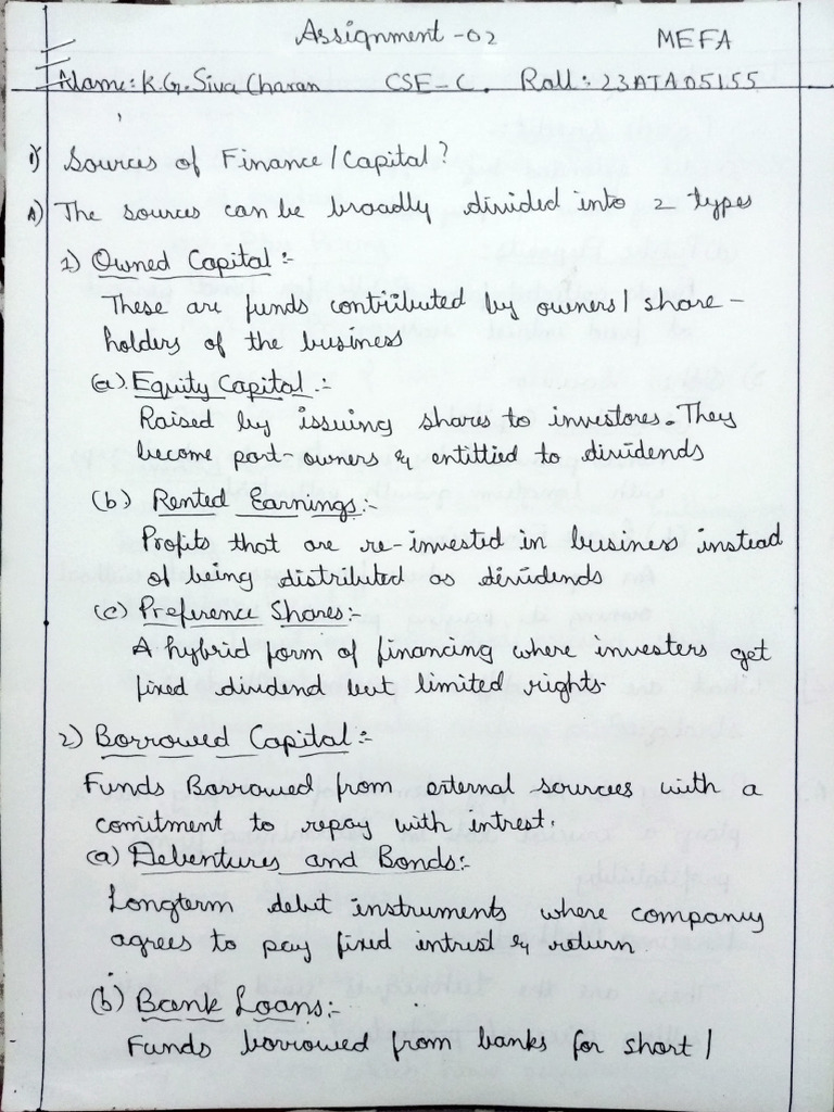 Mefa Notes Short Notes | PDF
