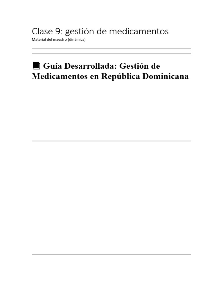 Clase 9 Gestion de Medicamentos | PDF | Medicamentos con receta | Farmacia