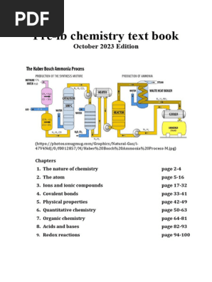 Pre-IB Chemistry Overview and Concepts | PDF | Ion | Salt (Chemistry)