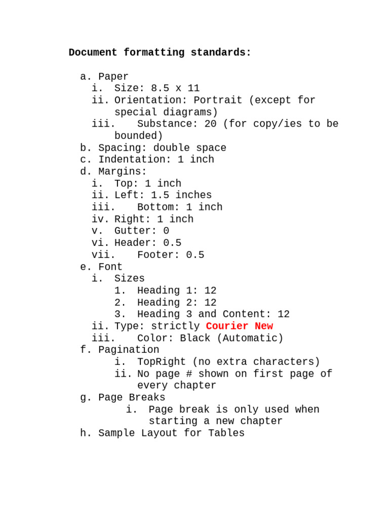 Document Format Standard | PDF