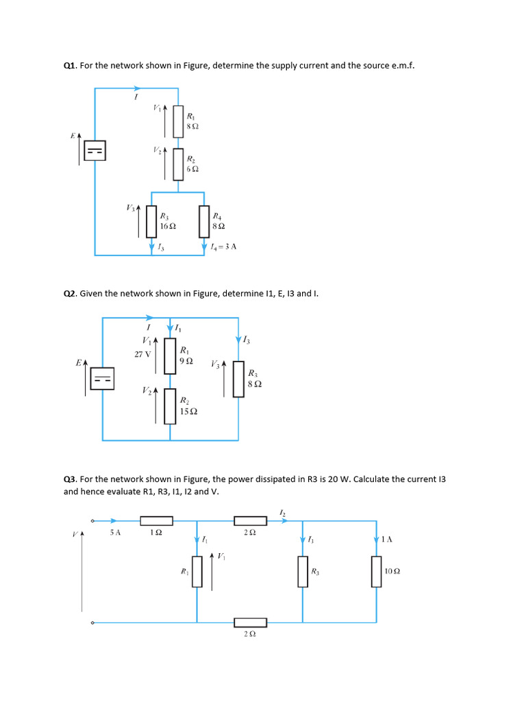 Resistor Network Current Calculations | PDF